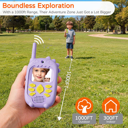 2PCS Video Kids Walkie Talkie Toy with Display 2.0'' Screen Dual Camera Two Way Receiver Electronic Interphone for Children Gift