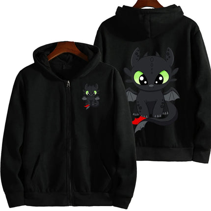 Toothless Cartoon Anime Men Zipper Hoodie Spring Autumn Women Sweatshirt 2026 New Fashion Couple Jackets Clothes Tops