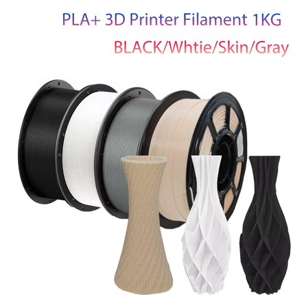 PLA+ 3D Printer Filament 1.75mm 1000g Per Spool  Black/White/Gray/Skin 1KG Spool PLA Plus 3D Printing Materials for 3D Printer