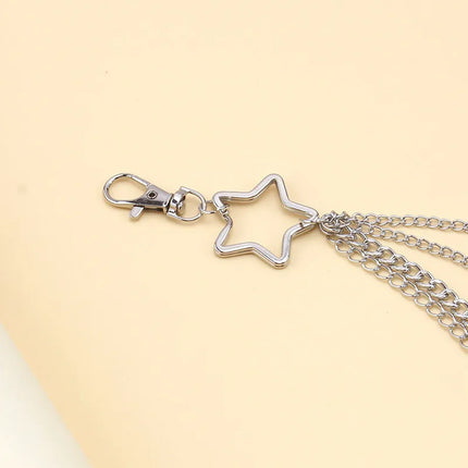 Punk Steet Keychains Chain Women Men Star Rivets Accessories Rock Goth Pants Waist Belt Chain On Jeans Jewerly