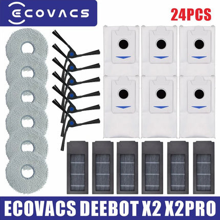 Ecovacs Deebot X2 Omni X2 / X2 Pro Plus/DEX86 Vacuum Hepa Filter Cleaner Robot Mop Cloths Main Side Brush Cover Accessories