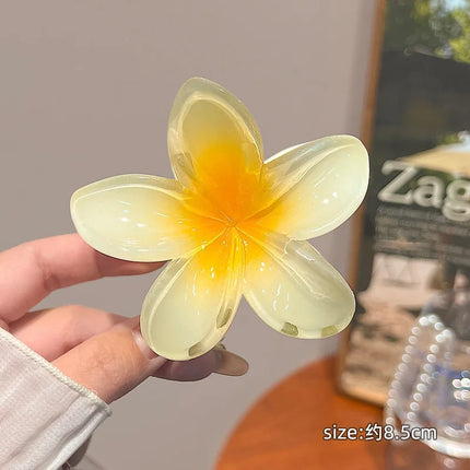Bohemian Flower Hair Claw Clip For Women Sweet Floral Hair Claws Crab Clamp Barrettes Hawaiian Headwear Beach Accessories Girl