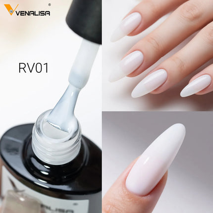7.5ml Venalisa HEMA Free TPO Free Rubber Base Jelly Pink Soak Off UV LED Gel Polish Semi Permanent Nail Manicure Varnish
