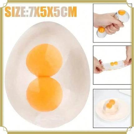 Viral Egg Splat Squeeze Toy: Clear Liquid Filled Water Ball, ASMR Smash Relief Fidget, Slow Rebound Desk Toy, Anxiety Reducer