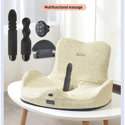 New Style Solo Sex Saddle Set with 3 PCS Vibrator - Sex Sofa Chair Dildo Mount for Vagina Clitoral Anal Stimulation