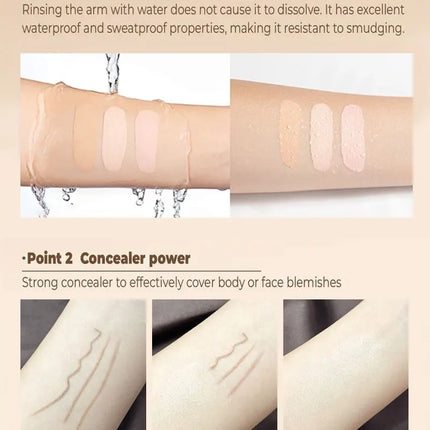 15 Colors Face Concealer Camouflage Cream,Waterproof for Covering Facial Blemishes,Dark Circles,Freckles,Scars,with Brightening