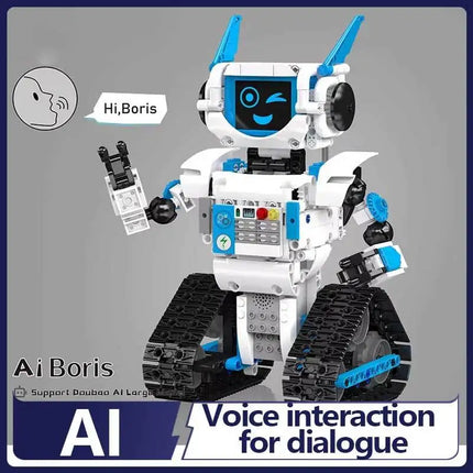 Ai Robot Building Block Assembly Model Toy With Voice Interaction For Boys, Rc Robot Gift