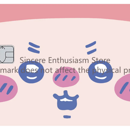 Cartoon Kawaii Chiikawas Credit Card Skin Stickers Cute Matte Sticker for VISA JCB Mastercard and Other IC Card Decorative