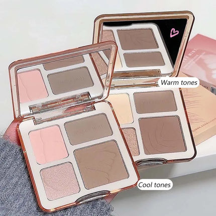 Sweet Mint Highlighter Contour Shading Powder Palette Makeup Matte Bronzer Highlight Glitter Brighten Face Blush Nose Contouring