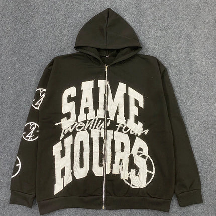 Y2K Hip Hop Fleece Hoodie / Hoodie Polaire Y2K Hip Hop