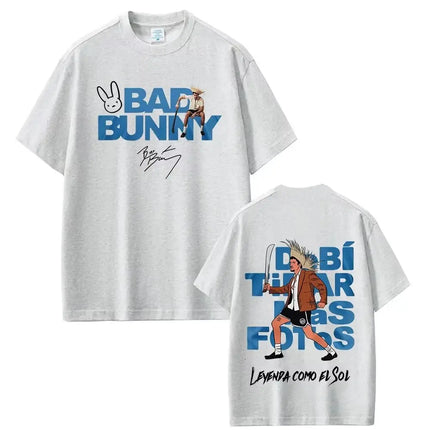 Hip Pop Tees Rapper Bad Bunny Tour 2026 Debi Tirar Mas Fotos DTMF Merch T-Shirts Fashion Pop Music T Shirts Streetwear Unisex