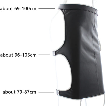 Thierry PU Leather Mooning Spanking Skirt with Straps Cosplay Adult Games for Women Erotic Mini Skirt for Sex Night Clubwear