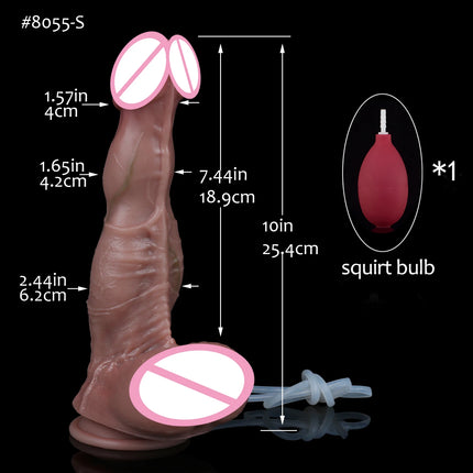 FAAK Silicone Squirt Dildo Panties Simulated Abdominal Muscles Underwear Ejaculation Realistic Penis sex Toys for Men Women