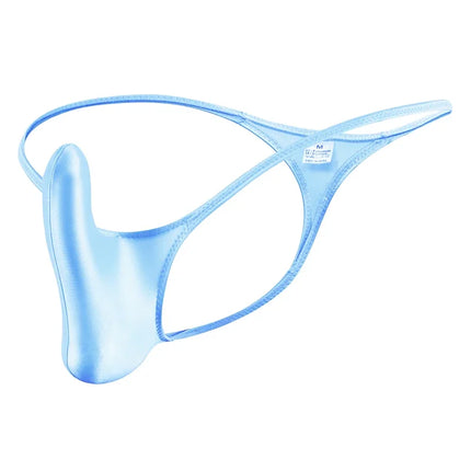 YAULAANG Sexy men's gloss gay underwear oily G-Strings thong Shiny low-waisted High Elasticity mens lingerie
