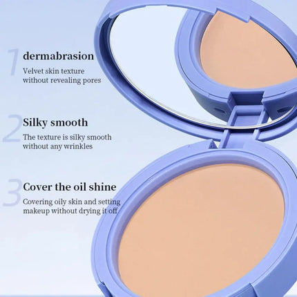 Silk Soft Mist Powder Cake Long Lasting Waterproof Smooth Pressed Face Powder Oil Control Lady Polvo Texture Makeup