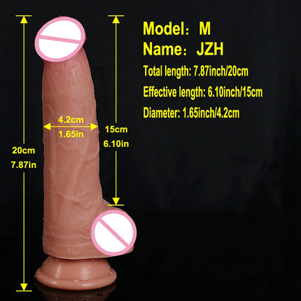 11.02in Huge Dildo Soft Penis Sexy Female Sex Toys Masturbator Double-layer Silicone Suction Cup Dildos for Women Big Dick Cock