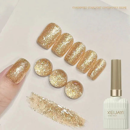 XEIJAYI 15ML Gel Nail Polish Sequin Series Colorful Gel Nail Polish Soak Off UV Gel Varnish Nail Art Gel Polish DIY