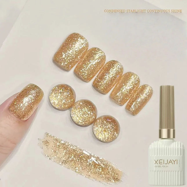 XEIJAYI 15ML Gel Nail Polish Sequin Series Colorful Gel Nail Polish Soak Off UV Gel Varnish Nail Art Gel Polish DIY