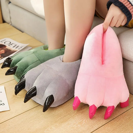 Blue Stitch Animal Paw Slippers For Boy Girl Unisex Kids Monster Claw Slippers Cartoon Soft Plush Warm Home Slippers Child Shoes