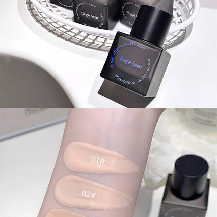 Gege Bear Clear Flawless Foundation, Natural, Hydrating, Long-Lasting, Coverage for Dry and Oily Skin Types to Even Skin Tone