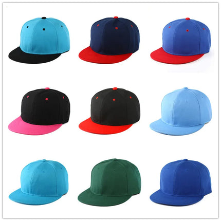 Baseball Caps For Men Women Unisex Hip Hop Solid Color Flat Brim Snapback Hats For Women Spring Summer Sun Hat Street Dance Kpop