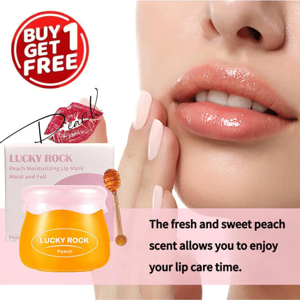 2pcs Honey Lip Mask Balm – Moisturizing, Exfoliating, Nourishing, Waterproof, Long-Lasting, Safe, Unisex, Certified, Smooth Lips