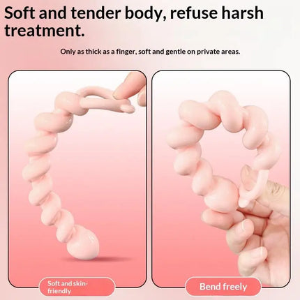 Adult Sex Couple Sexy Anal Dildo Toys New Beads Soft Anal Plug Anus Toys Big Balls Silicone G-Spot Stimulating Butt Plugs