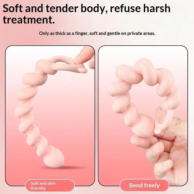 Adult Sex Couple Sexy Anal Dildo Toys New Beads Soft Anal Plug Anus Toys Big Balls Silicone G-Spot Stimulating Butt Plugs