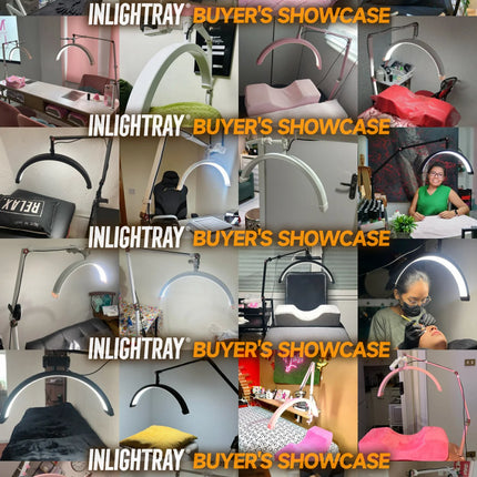 2025 Custom LOGO NEW Half-Moon Ring Light Moon Lamp Makeup Skincare Beauty Tattoo Lash Light Nail Table Facial Bed Clip-on Lamp