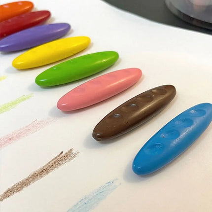 12/24/36 Colors Plastic Plastic Crayon Do Not Dirty Hands Washable Painting Tools Erasable Peanut Shaped Wax Pencil Baby