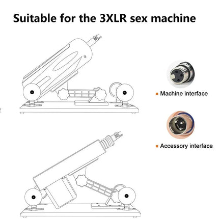 Soft Silicone Dildos for Female Masturbation Automatic Sex Machine  3XLR Accessories Adult Pleasure Toys Sex Tool for Women