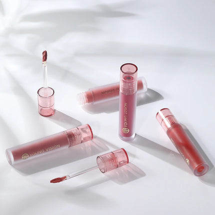 YOUNG VISION 6-Color Matte Velvet Lip Gloss Silky Smooth, Long-Lasting Color Seductive Feminine Lip Makeup