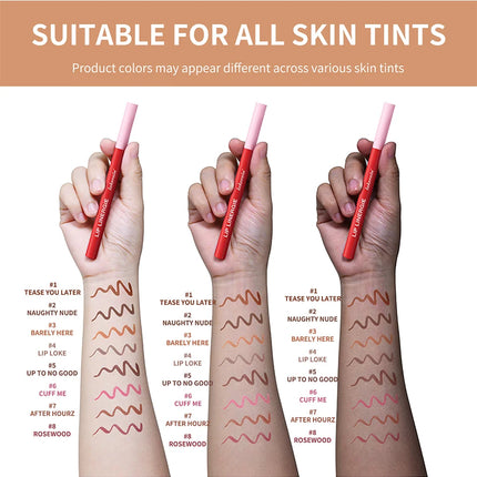 Lakerain Lip Liner Pencil Ballpoint Felt Tip Transfer-proof Lip Liner Stain Smudge-proof Waterproof Lip Liners Natural Makeup