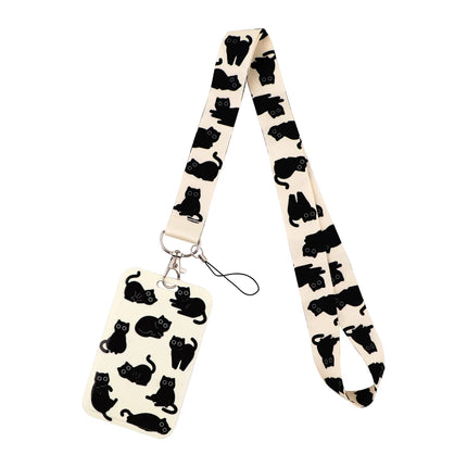 Cute Cartoon Cat Duck Neck Strap Lanyards For Keychain ID Credit Card Pass Animal Hang Rope Cell Phone Charm Accessories