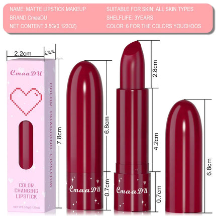 6 Colors Fruity Lip Balm Waterproof Fruit Color Tinted Shine Changing Moisturizing Nourishing lipstick Make Up Lip Care