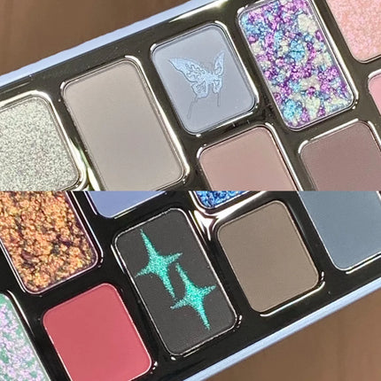 Qianyan Cheeryep 16 Color Eyeshadow Palette Glitter Chamelon Matte Shine Eye Shadow Highlighter Waterproof Cosmetics