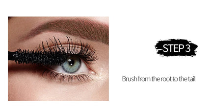 YANQINA Mascara with Eyeliner Combo Black Slim Drawing Line Smooth Definition Long Lasting Waterproof Eye Makeup 2 Pcs Set