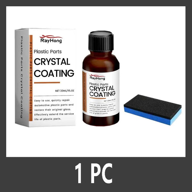 30ml Plastic Parts Crystal Coating Plastic Trim Restorer For Car Maintenance Agent Car Plastic Restorer Sponge Waterproof