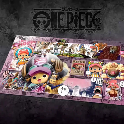 60*35cm Anime One Piece OPCG GAME Card PlayMat Comic Series New Four Emperors Teach Shankusu Buggy Luffy Chopper Collection Toys