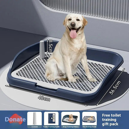 Dog Potty Training Toilet, Plastic Dog Pee Pad Holder With Removable Net, Reusable Dog Potty Trainer Dog Toilet Tray For Pets Up