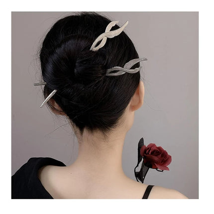 Vintage Metal Hairpins French Hair Pin Buns Trendy Hair Accessories for Women Girls