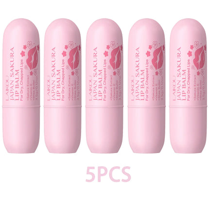 LAIKOU Sakura Lip Balm Nourishing Refreshing Hydrating and Lasting Moisturizing Preventing Cracking Repairing for Daily Lip Care
