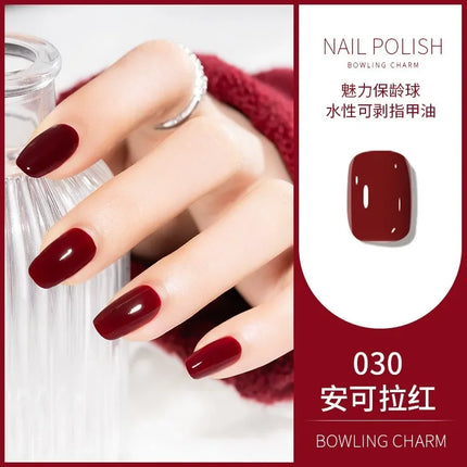 2025 Summer Solid Colored Nail Polish Tangerine Glitter Nails Art Water-Based Peel Off Nail Polish No Need Lamp Manicure Varnish