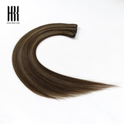 Hero Remy Hair Genius Weft Real Remy Human Hair Extensions Natural Straight Flex Hair Weaves Invisible Weft Hair 16-24 inch 50g