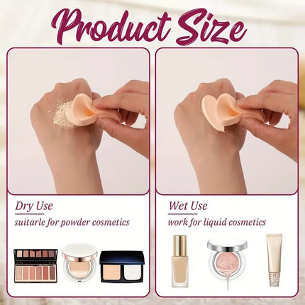12pcs Round Makeup Sponges for Foundation Application - Lightweight Hydrophilic Polyurethane Foam Puffs