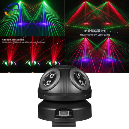 60W Laser Effect Light DJ Disco Stage Strobe Laser DMX512 Light Projector Audio Music Bar Wedding Christmas Halloween Holiday