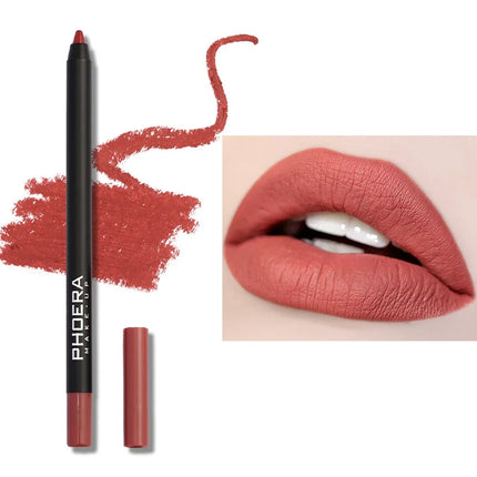 Long Lasting Lip Liner Colorful Matte Lip Liner Pencil Contour Tint Lipstick Tattoo Non-stick Cup Moisturizing Makeup Cosmetic