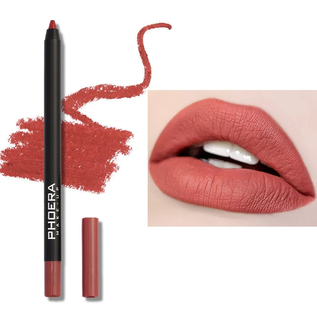 Long Lasting Lip Liner Colorful Matte Lip Liner Pencil Contour Tint Lipstick Tattoo Non-stick Cup Moisturizing Makeup Cosmetic