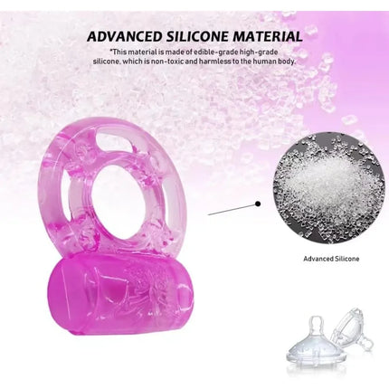 Vibrating Ring Vibrator Cock Ring Silicone Penis Ring Clit Stimulator Intimate Sex Toy Men Long Lasting Stronger Vibrators Ring