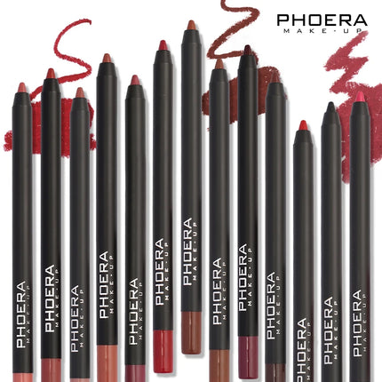 12 Colors Matte Lip Liner Pencil Sexy Red Contour Tint Lipstick Pen Lasting Non-stick Cup Lipsticks Moisturising Lips Cosmetics